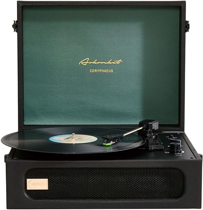 Arkrocket Coryphaeus Vinyl Record Player 3-Speed Bluetooth Input and Output by ARKROCKETAUDIO