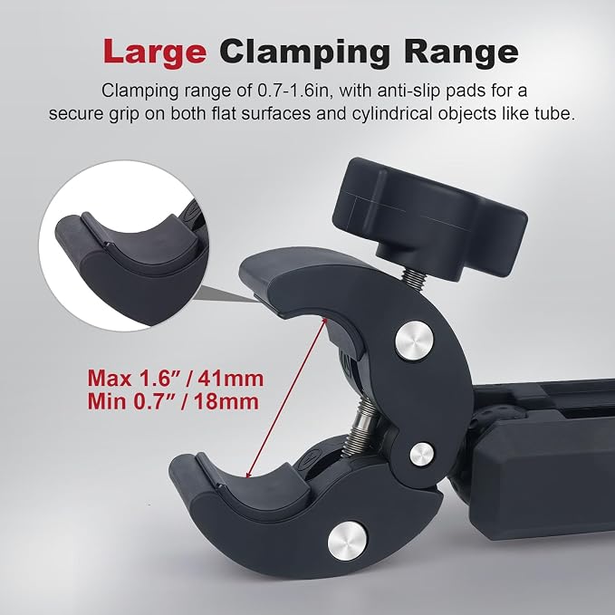 Motorcycle Ebike Mount kit for Insta360 X5, Bike & Golf Car Handlebar Clamp - Image 7