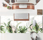 Green Tropical Leaves Desk Mat XL Large Gaming Mouse Pad Green Sage Plant - Image 4