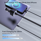 205W USB C Car Charger, 3-Ports PD3.1/PPS/QC3.0 Fast Charging Type C Cigarette - Image 9