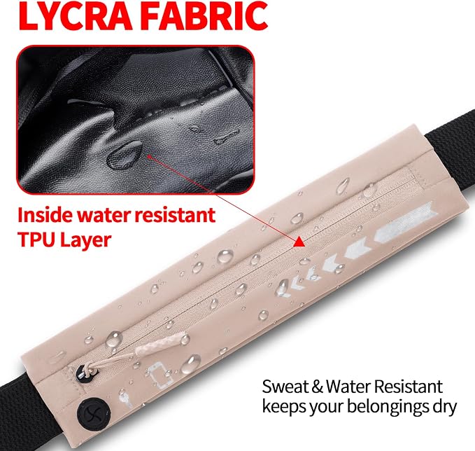 USHAKE Slim Running Belt for Women Men-Runners Phone Holder Fanny Pack - Image 7
