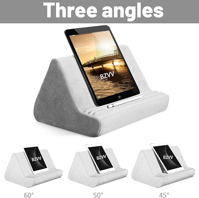 Soft Tablet Stand Pillow with Pocket, Tablet Cushion Stand, Adjustable 3 - Image 3