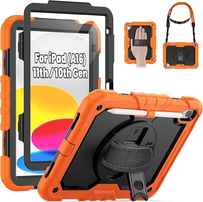 SEYMAC for iPad 11th/10th Generation Case 2025/2022, Sturdy Heavy Duty by SEYMAC