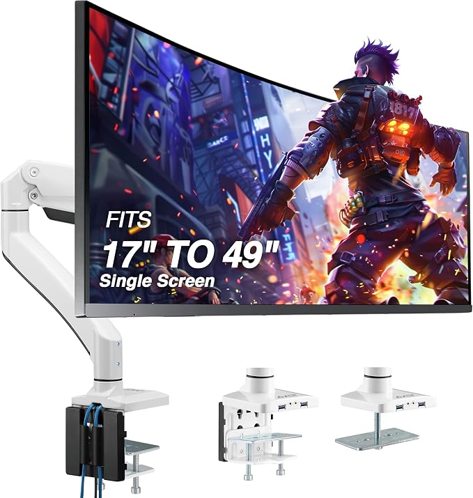 AVLT Single 17"-49" Super Ultrawide Monitor Arm by AVLT-USA