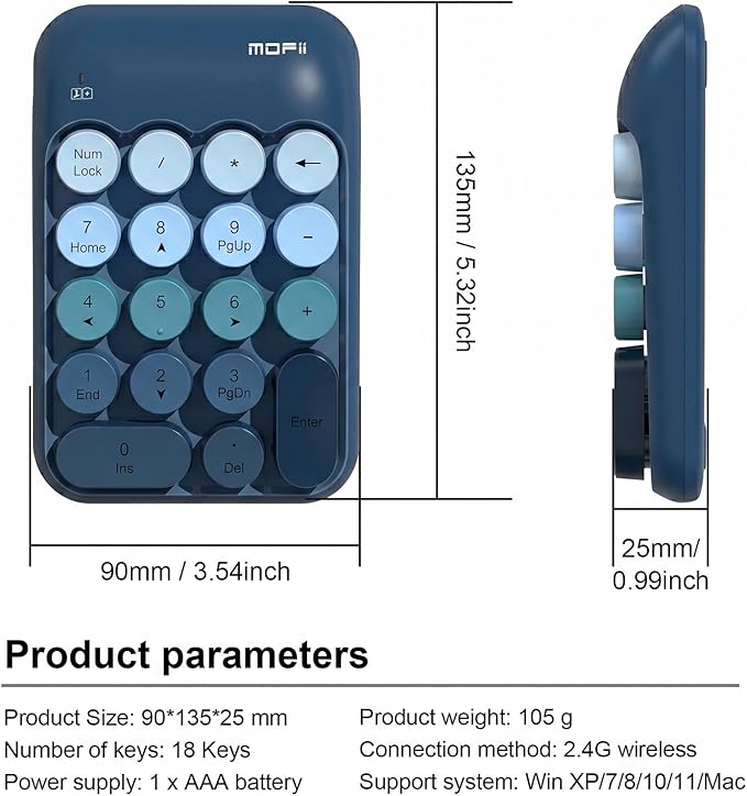 Lomiluskr Cute Wireless Numeric Keypad - Image 6