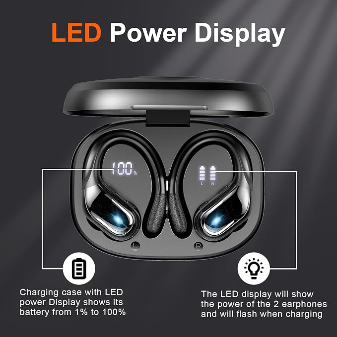 Ltinist Wireless Earbud, 75H Battery Over Ear Headphones - Image 4