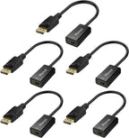 4K DisplayPort to HDMI Adapter, 5 Pack, Uni-Directional Gold-Plated Display by MoreadDirect