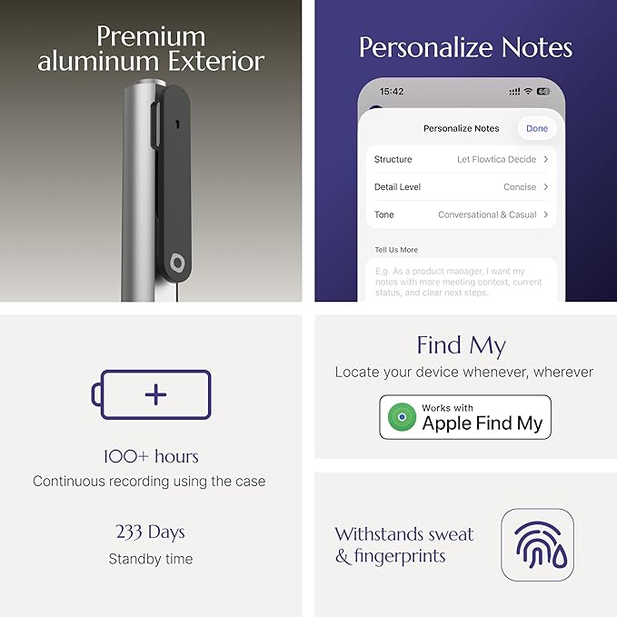 Flowtica Scribe AI Voice Recorder, App Control, Transcribe & Summarize - Image 8