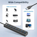 atolla Aluminum 7-Port USB 3.0 Hub - Image 2