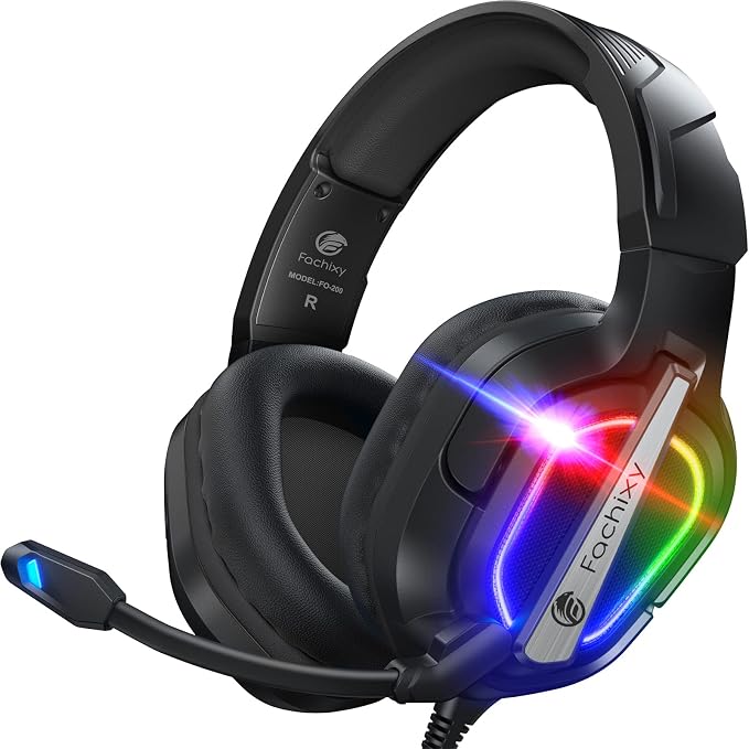 FC200 PC Gaming Headset for PS4, Xbox One, Noise Canceling Headphones by FachixyUS