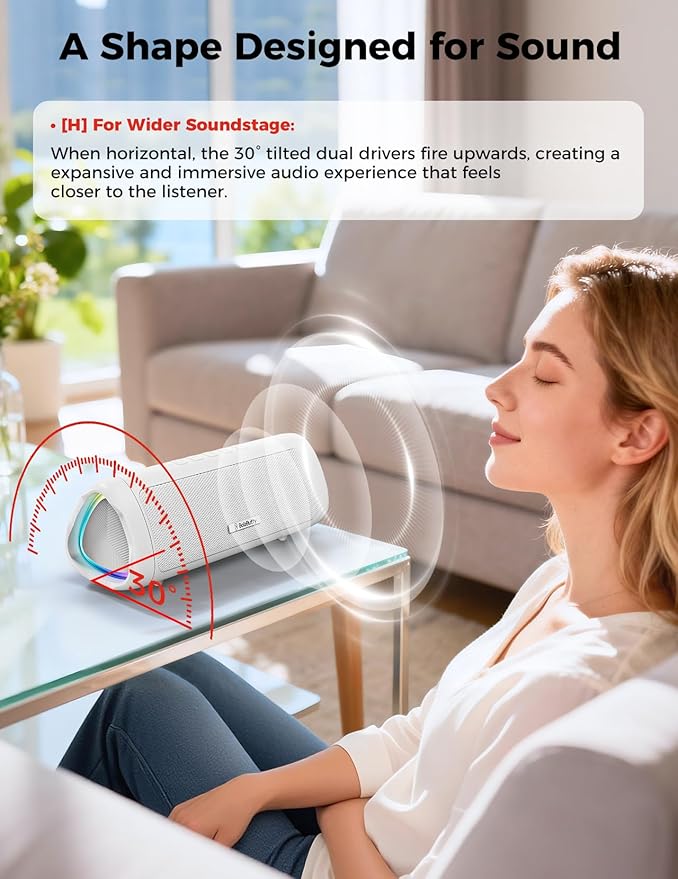Bluetooth Speaker, 20W HD Sound, Portable Wireless, IPX5 Waterproof, - Image 8