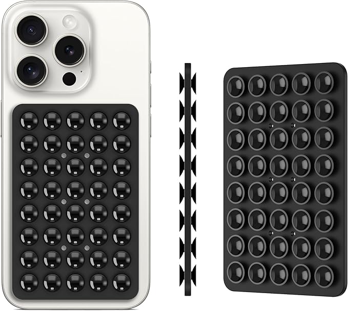 2PACK Silicone Double Sided Suction Phone Case Mount, Detachable Hands Free & - Image 2
