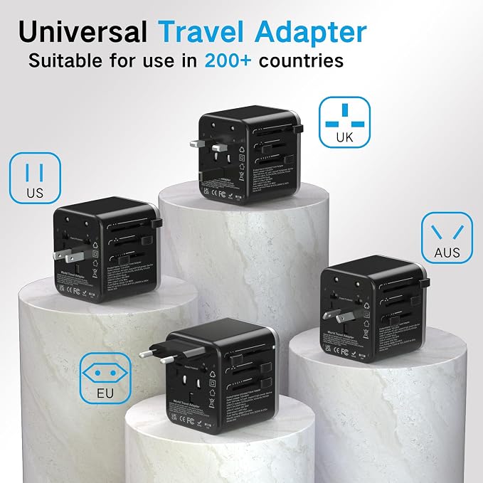 Universal Travel Adapter, adaptador de enchufe de pared internacional de CA de - Image 5