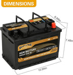 Weize Platinum AGM Battery BCI Group 48-12v 70ah H6 Size 48 Automotive Battery - Image 2