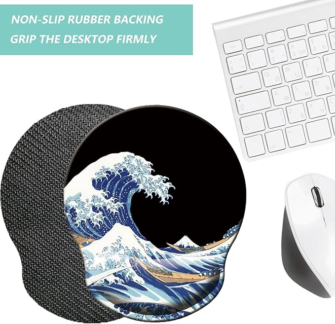 Mouse Pad with Wrist Support, Ergonomic Mouse Pad with Memory Foam Wrist Rest - Image 4