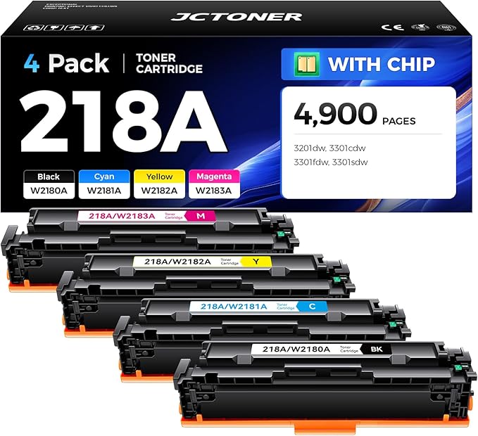 218A Toner Cartridge Set Replacement by JCTONER