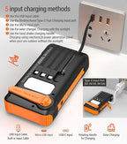 Solar Power Bank 20000mAh Built in Hand Crank and 4 Cables 22.5W Fast Charge - Image 7