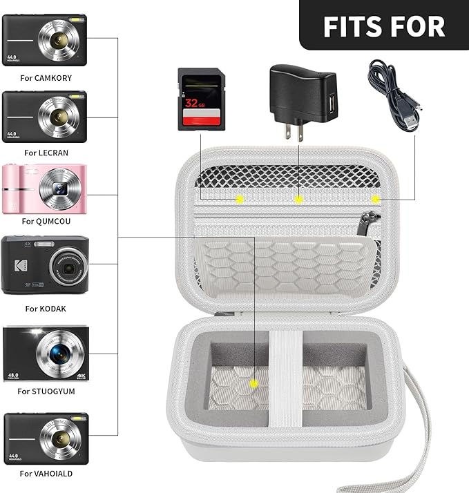 Carrying & Protective Case for Digital Camera, AbergBest 21 Mega Pixels 2.7" - Image 2