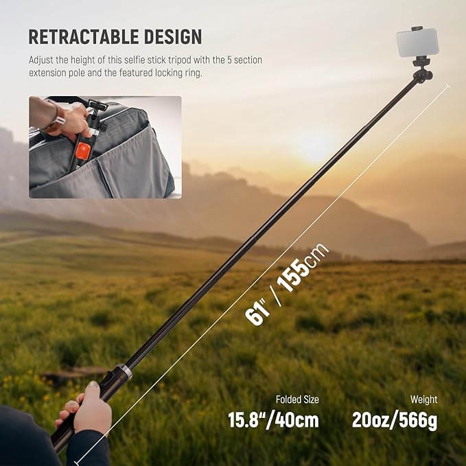 NEEWER Phone Tripod for Cell Phone & Camera - Image 6