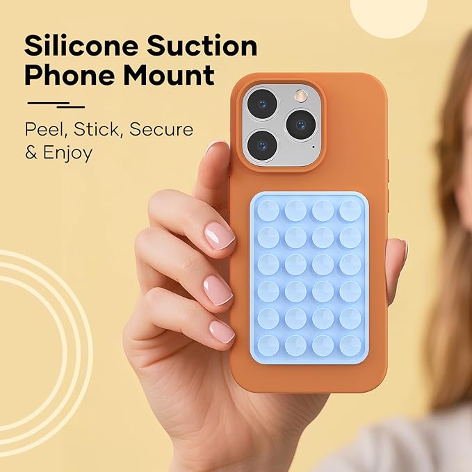 Silicone Phone Sticky Grip, Suction Phone Case Mount - Image 2
