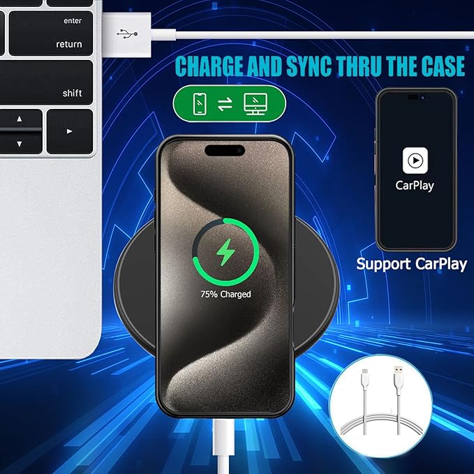 Battery Case for iPhone 15 Pro, Full Encircle 10000mAh High Capacity - Image 6