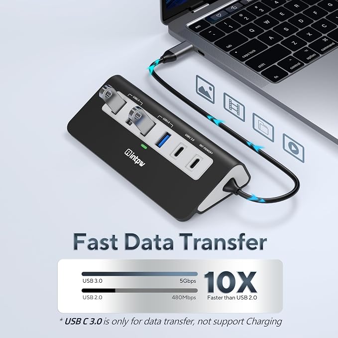 USB C Hub, INTPW 9-in-1 USB Multiport Adapter - Image 5