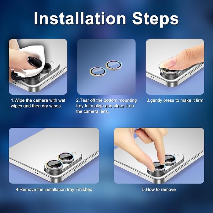 for Samsung Galaxy S25 Edge Camera Lens Protector, Individual Metal Ring - Image 8