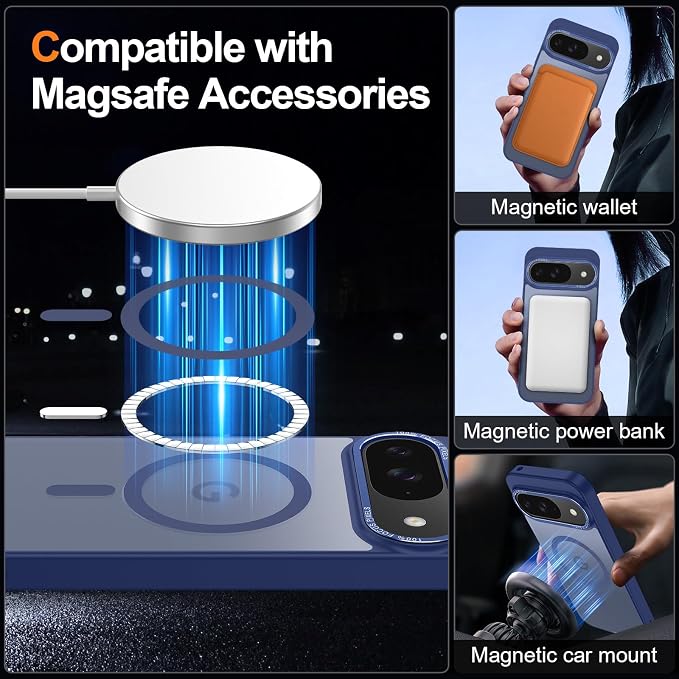 Magnetic for Google Pixel 10/Pixel 10 Pro Case, Shockproof Slim Translucent - Image 2