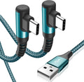 sweguard USB Type C Charger Cable Right Angle iPhone 16 Charger Nylon Braided by Sweguard
