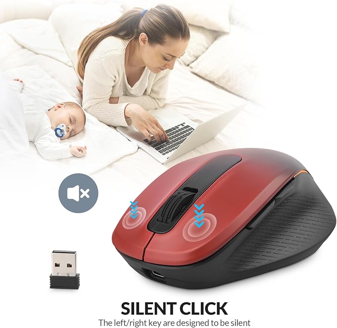 Rii Wireless Mouse Rechargeable, 2.4 GHz - Image 5