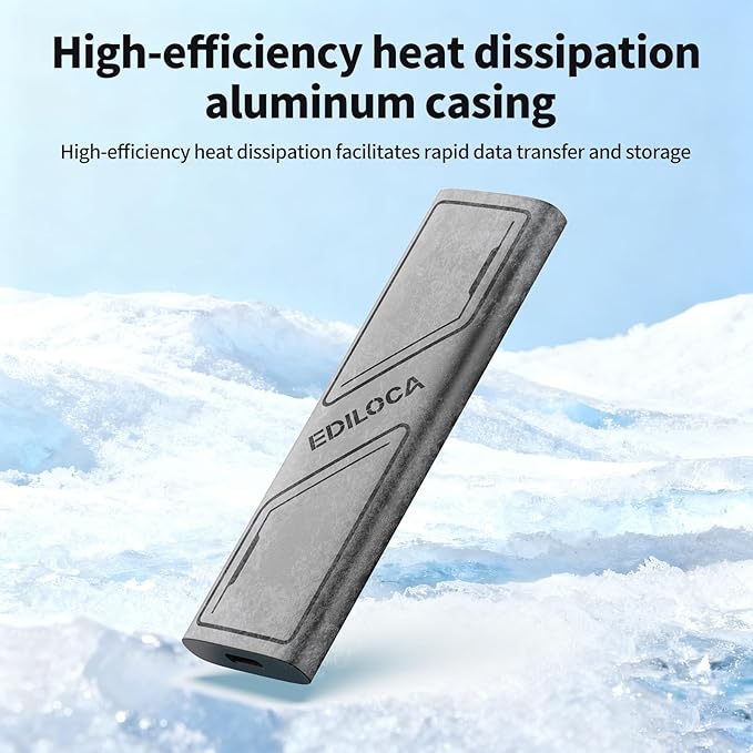 Ediloca EP1000 External Hard Drive 2TB, Portable Ssd, External Solid State - Image 3