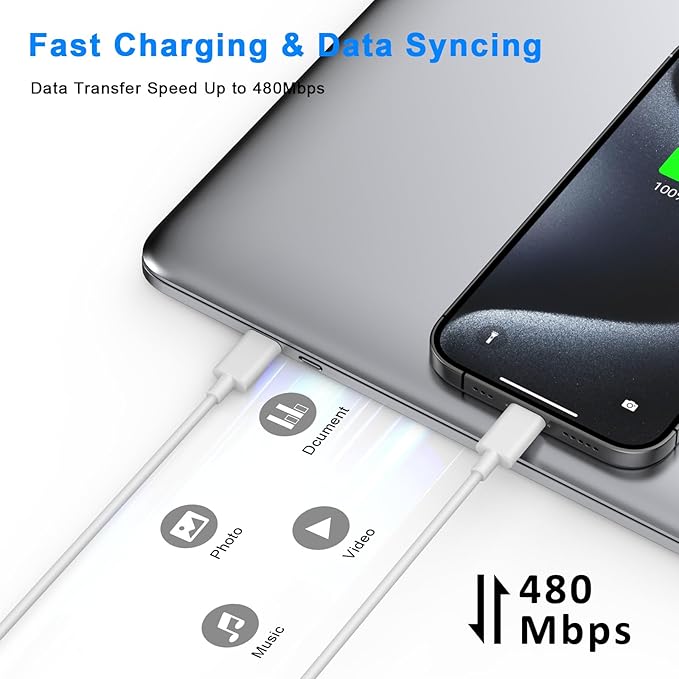 Matsusho iPhone 16 15 Charger Fast Charging 10 FT, 2 Pack 20W USB C Wall - Image 6