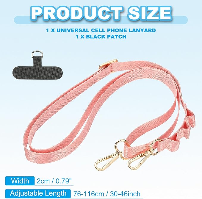 PATIKIL Universal Cell Phone Lanyard, Adjustable Crossbody Phone Strap - Image 2