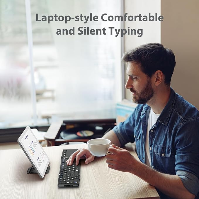 iClever Foldable Keyboard, BK08 Bluetooth Keyboard - Image 6