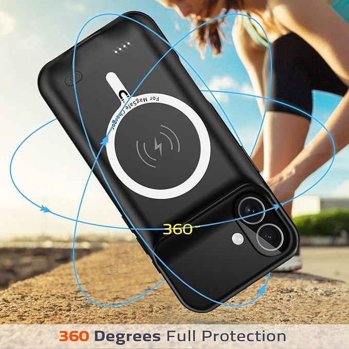 Battery Case for iPhone 17, Upgraded 10000mAh Ultra-Slim Rechargeable Portable - Image 5