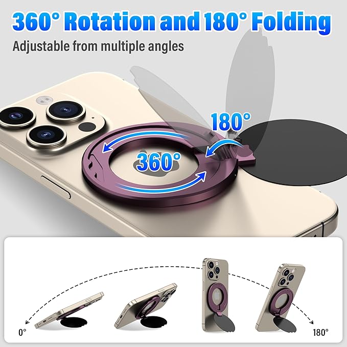 Magnetic Phone Holder for Magic Keyboard, Slim Portable Foldable Magnetic Phone - Image 4