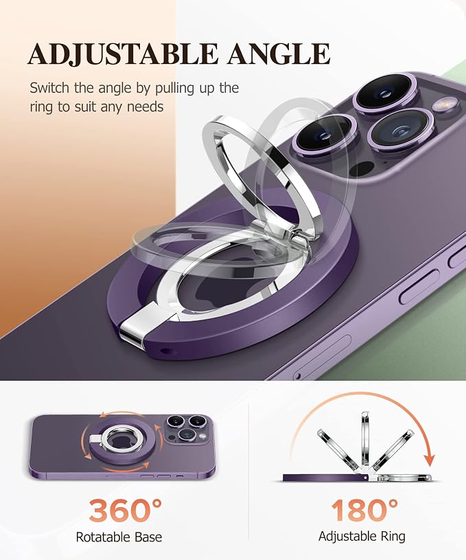 GVIEWIN Magnetic Phone Ring Holder, Compatible - Image 3