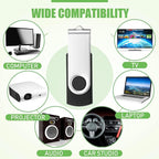50 Pack 32GB USB 2.0 Flash Drives Bulk Portable USB Thumb Drives Swivel - Image 5