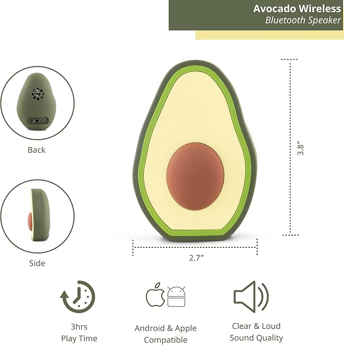 Avocado Bluetooth Wireless Speaker, Animal Design - Image 2