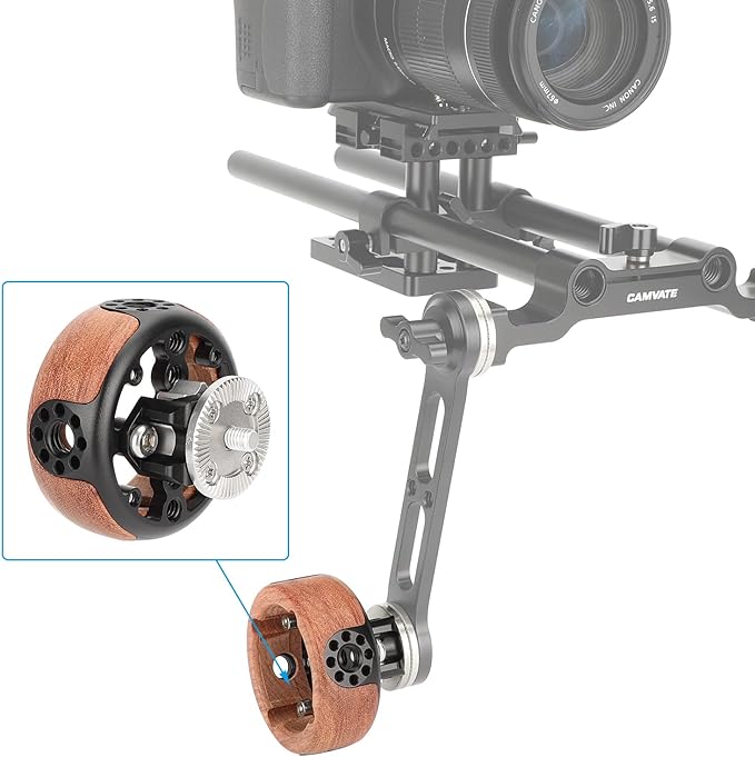 CAMVATE Round Hand Wheel with M6 Rosette Mount - Image 3