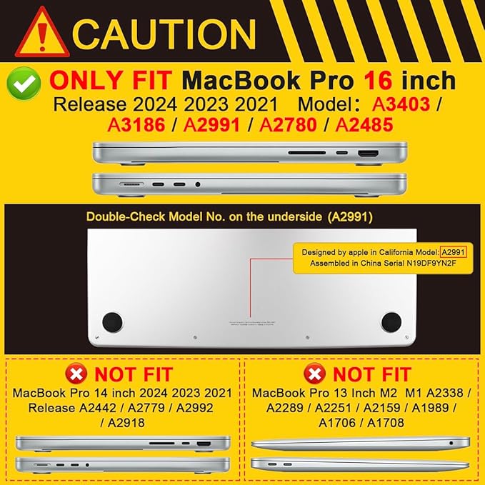 Batianda Compatible with New MacBook Pro 16 inch Case 2024 M4 Chip 2023 2021 - Image 2