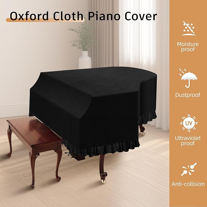 Grand Piano Keyboard Dust Cover, Music Stretchy Dirt Proof Keyboard Cover - Image 4