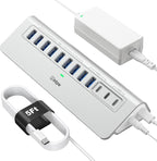 Powered USB Hub 10Gbps, intpw 12-Port USB 3.2 Hub by intpw