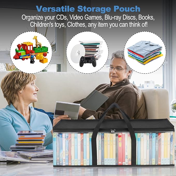 CCidea DVD Storage Bags Clear PVC Media Holder Case - Image 6