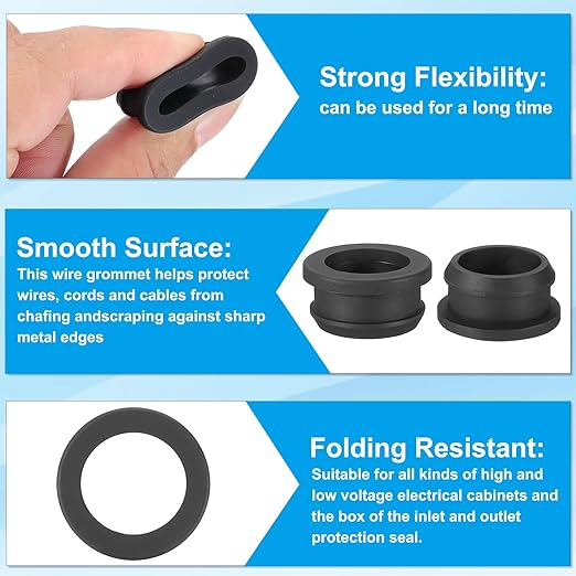 PATIKIL 23mm / 15/16 Inch Drill Hole, 3/4 Inch ID Rubber Grommets - Image 3