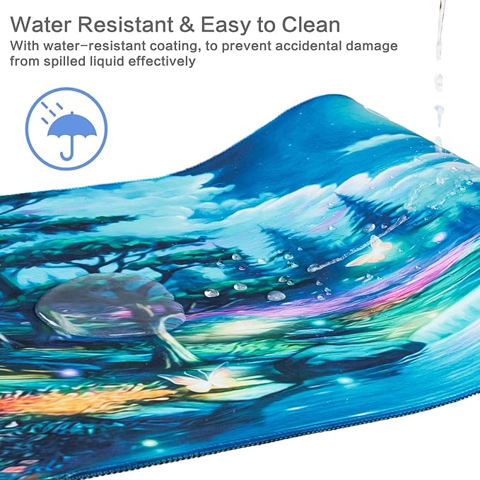 Lokigo Desk Pad, Extended Large Gaming Mouse Pad, Waterproof Starry Night Mouse - Image 4