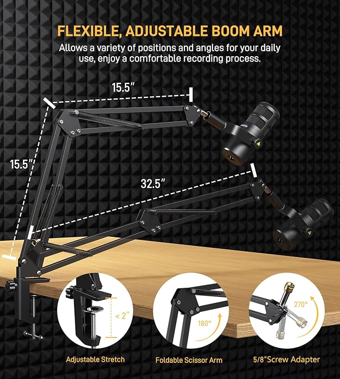 MAONO XLR Podcast Dynamic Microphone, Cardioid Studio Mic - Image 7