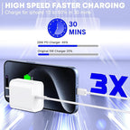 Fast Charger for iPhone 16/15 Charger, 10FT Extra Long Fast Charging 3Pack - Image 3