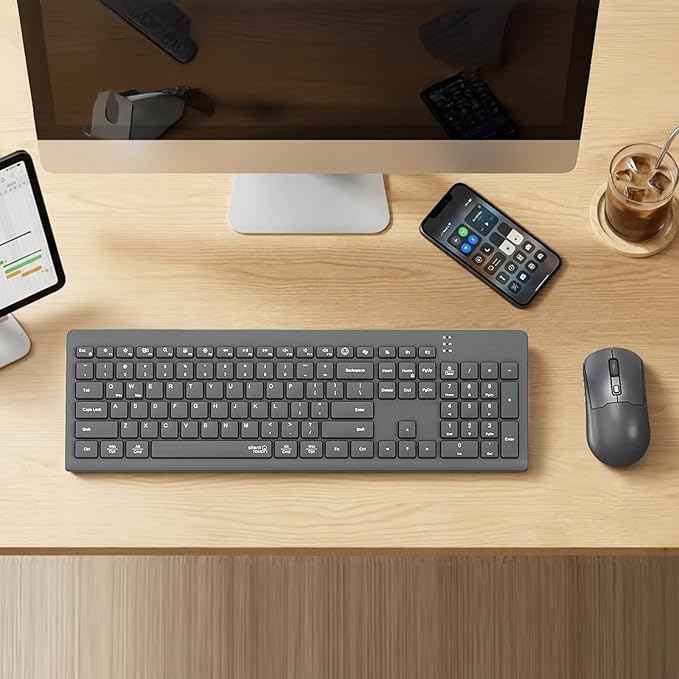 MEETION Wireless Keyboard and Mouse, Silent Bluetooth Keyboard Mouse Set - Image 8
