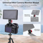 Mini Camera Monitor Mount with Cold Shoe, Aluminum Field Monitor Mount with - Image 2